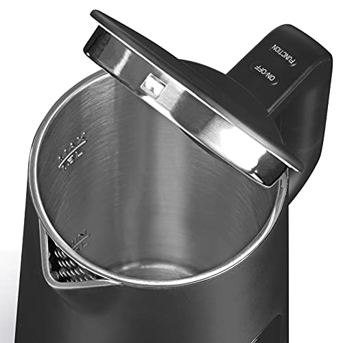 Hervidor digital N8WERK con ajuste de temperatura en negro medianoche | Capacidad de 1,5 litros, con función de… - Imagen 3