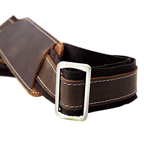 Polare Men's 20'' Retro Real Leather Weekender Duffel Overnight Bag Carry On Luggage