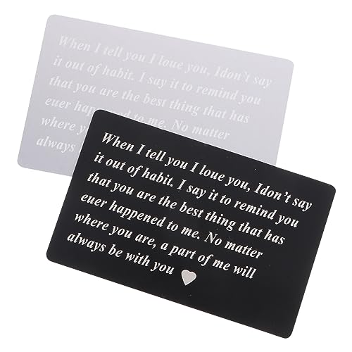 SHINEOFI 2pezzi Biglietti Da Visita Inserto Decorativo Biglietti Incise Per Inserto Carte Decorative Per Borsetta e Regali Speciali