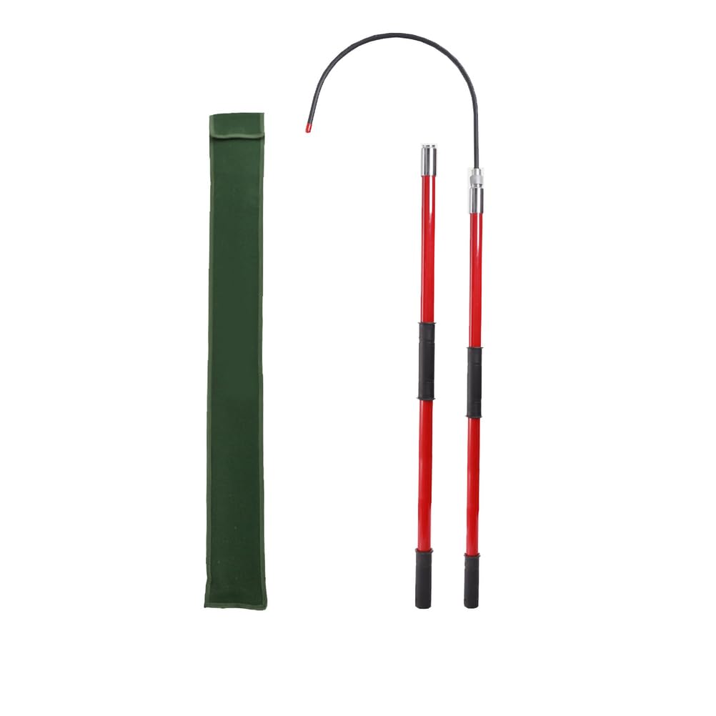 Gancho de rescate aislado de alto voltaje rojo de 2m con poste de fibra 1