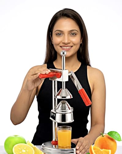 304 Stainless Steel Manual Hand Press Orange, Mosambi Juicer Machine/Squeezer Machine, Manual- Cold Press Juicer/Made In India