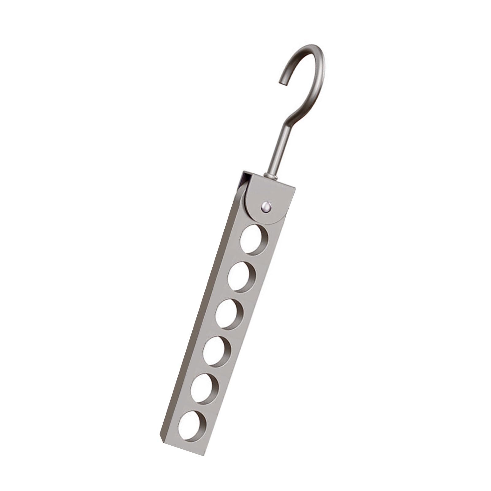 NEWFT Aluminum Alloy Multi Hook Hanger 6/8 Holes Space Saving Solution for Closet Laundry Room Travel Essential Scarf Tie Towel Organiser