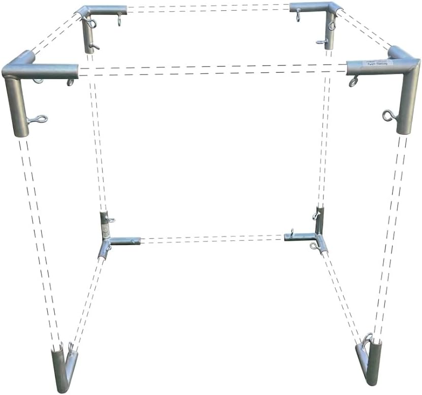 Standard Square Sukkah Booth EMT Pipe Fittings Set for Sukkot (Square Design) (Connects 3/4" Pipes)