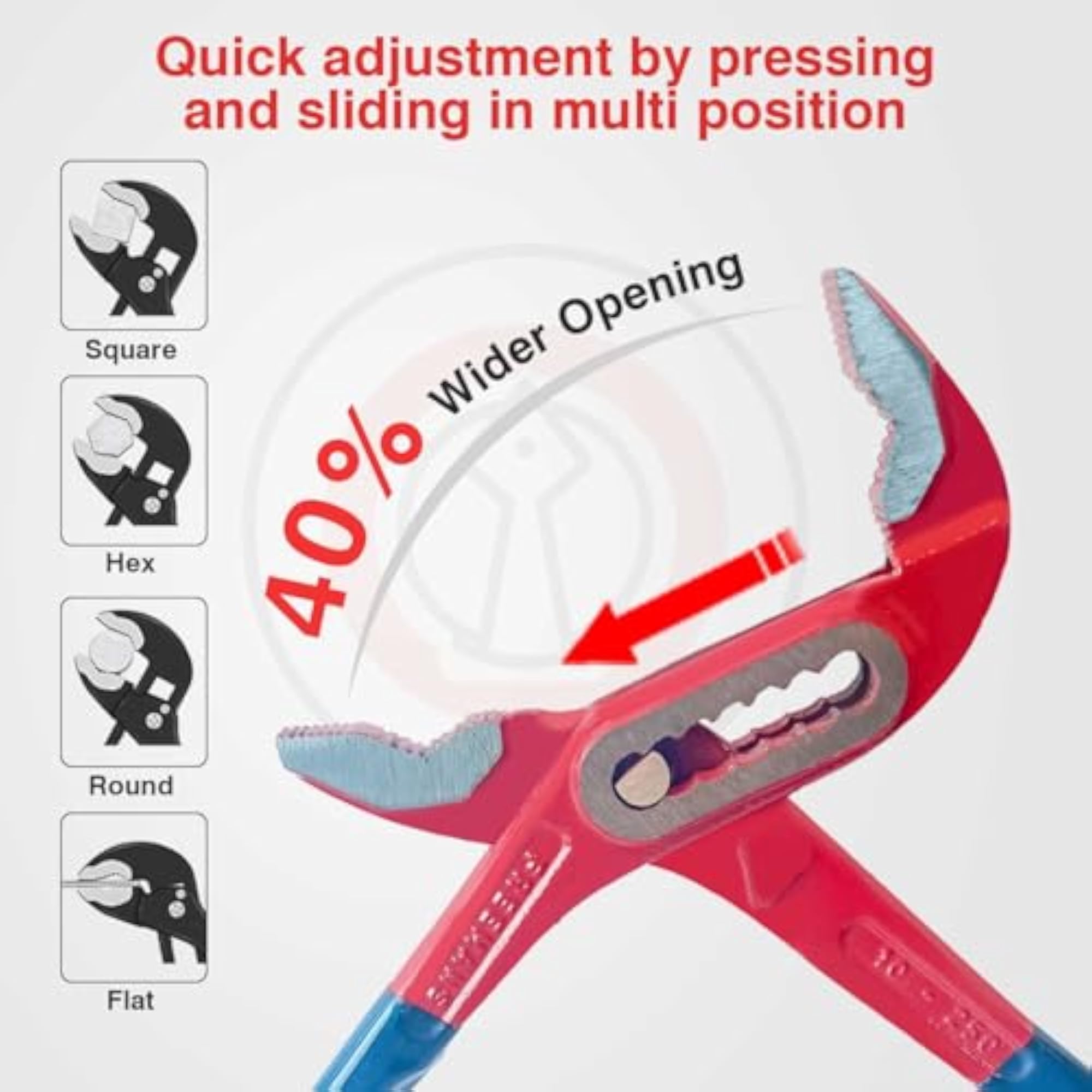Box Joint Alloy Steel Water Pump Plier with Epoxy Dip Sleeve
