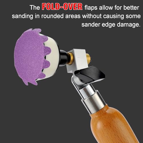MAXMAN Sanding Discs 2 Inch 80Pcs, Wet Dry Hook and Loop Flex Edge Sand Paper, Sandpaper Assortment Grit 80 120 150 240 320 400 600 800, Wavy Sand Paper for Drill and Bowl Sanders, Edge Sanding Tools - Thumbnail 4