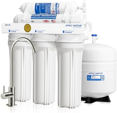 APEC Water RO-90, 5-Stage Under Sink Reverse Osmosis System, 90 GPD