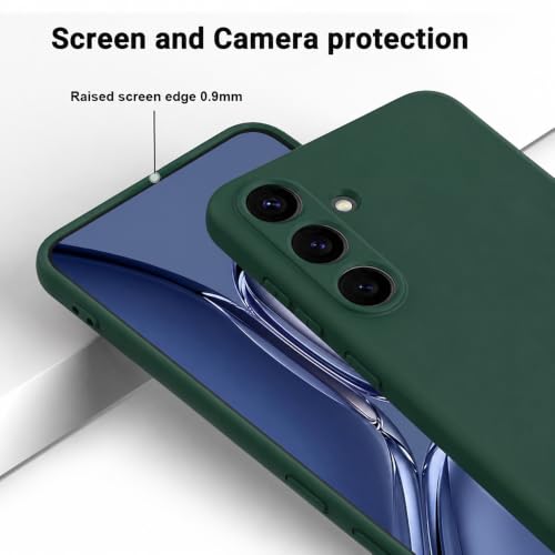 Image of Back Cover for Samsung Galaxy S25 Plus 5G | Full Camera Protection | Premium Liquid Silicon Case | Flexible Bumper Case for Samsung Galaxy S25 Plus 5G (Green)