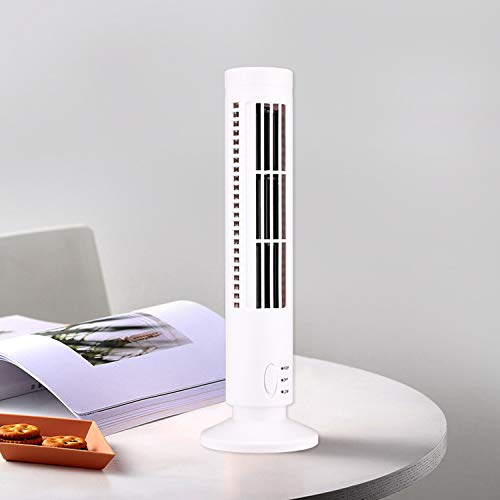 Ventilador de torre portátil Ventilador elétrico silencioso sem lâminas de 2 velocidades Ventilador