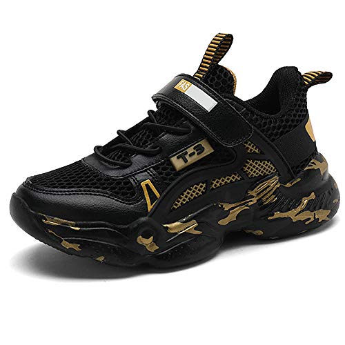 MARXIAO Chaussures De Course pour Enfants avec Maille Respirante, Chaussures pour Enfants Printemps Et Été Chaussures À Maille Simple Chaussures De Sport Résistantes À l'usure,C,30 Cover