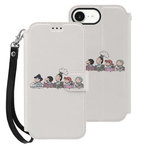Compatible with iPhone 16e �P�[�X �N���������񂿂�� 6.1�C���` �X�}�z�P�[�X �蒠�^ �J�[�h���[ ������� ���킢�� �o���p�[ �y�� �w��h�~ �l�C �L�����N�^�[ �J�o�[ �O�b�Y �������X�^���h�@�\ �ϏՌ� �����}�O�l�b�g 