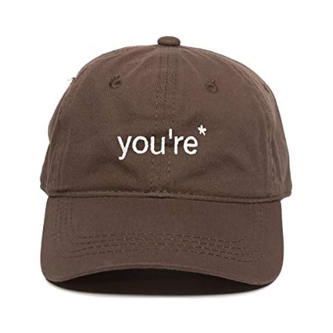 DSGN By DNA You're a Grammar Police Baseball Cap Embroidered Cotton Adjustable Dad Hat Brown Cover