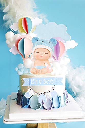 Jevenis 2 Pcs Blue Baby Boy Cake Decoration Boy Cake Decoration Its A Boy Cake Topper #TOP3
