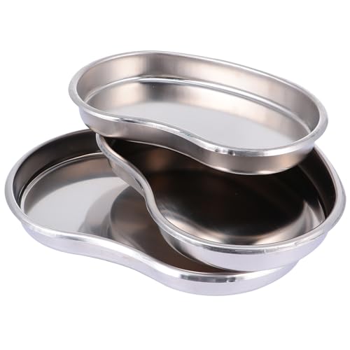 Bandejas médicas de riñón Toyvian en acero inoxidable para fluidos (3 uds)