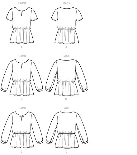Patrons de Tunique Vogue Patterns 9129 Tailles E5 pour Ajustement Morphologique 14-22 - 3