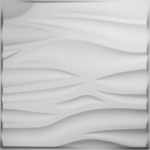 Ekena Millwork WP20X20SRWH-CASE-50 19 5/8 pulgadas de ancho x 19 5/8 pulgadas de alto Serina EnduraWall Decorativo 3D Panel de Pared Cubre 133.73