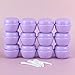 LONGWAY 1 Oz (30ML) Little Plastic Jars with Lids and Inner Liners | Empty Lotion Containers/Travel Cream Containers - for Salves,Lotions and Creams, Cosmetic Jars & BPA Free (Pack of 12, Purple)