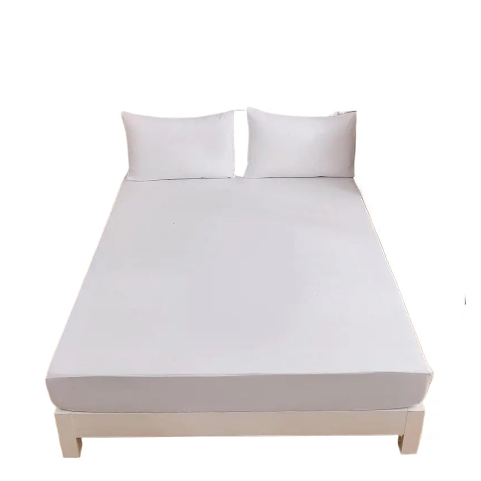 Sobrecolchón Acolchado de Microfibra Sábana Ajustable Impermeable for Cama sólida, cubrecolchones Ajustables, 4 Esquinas con Banda elástica(1,53x203cm)