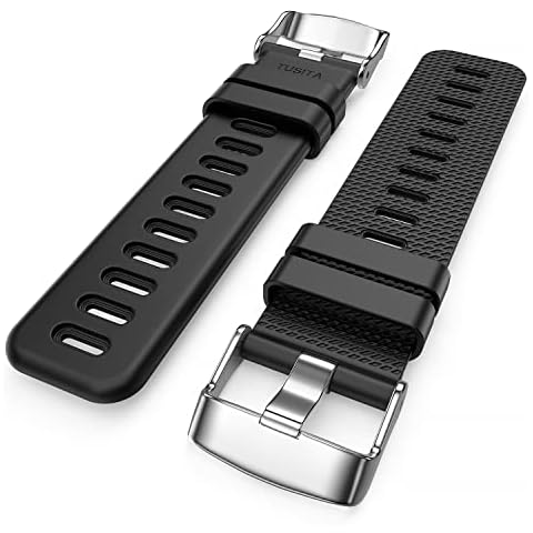 TUSITA [2-PACK] Extender Band For Ankle and Larger Size Wrists - Compatible with Fitbit Versa 1 2, Charge 1 2 3 4 5 ,Charge HR - TPE Extend Strap With Fastener Ring Bands Wristband Buckle Closure Cover