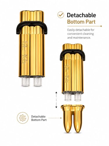 Image of This refillable Pocket Lighter is Crafted with a Durable Plastic Body and Designed for Reliable Ignition Even in Windy Conditions. Operating on Oil Fuel (Golden)