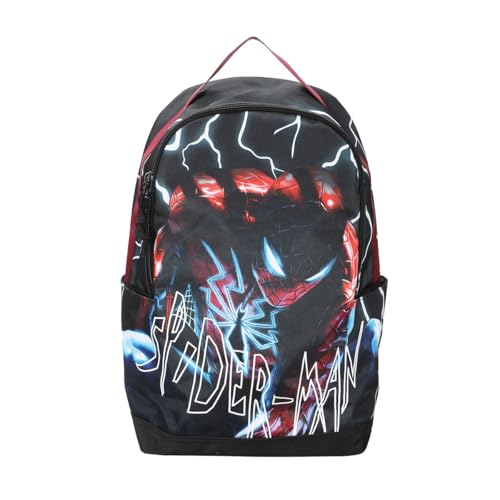 Bioworld Spider-Man Classic Lightning Character Art 18.5" Adult Blue & Orange Backpack