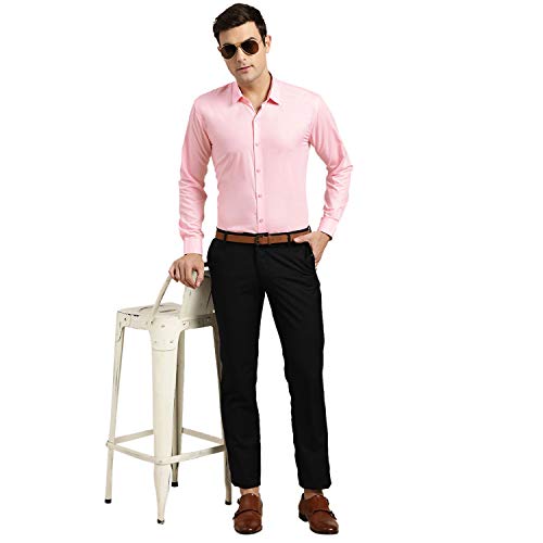 Image of SOJANYA Men's Cotton Solid Regular Fit Shirt