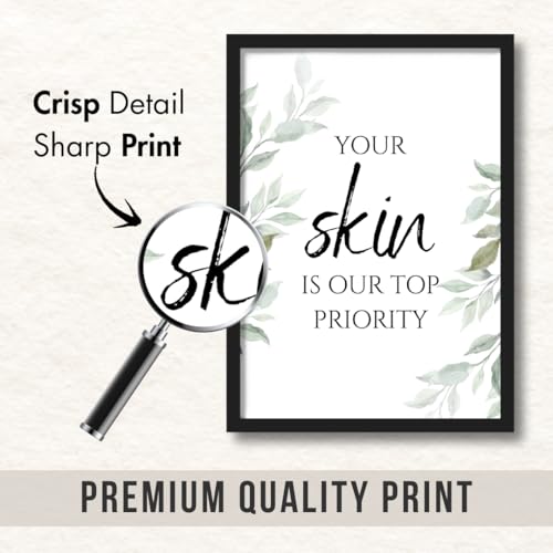 Image of ArtAction Skincare Quote Wall Frame Poster | Wall Decor for Clinic, Salon, Spa | A4 Size | Framed Beauty Quote Poster | Aesthetic Dermatology Decor Gift for Estheticians & Specialists