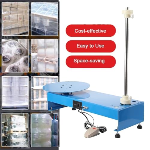 Máquina Envolvedora De Film Estirable Eléctrica De Alta Resistencia con Plataforma Giratoria De 30/35/40 Cm, Dispensador De Film Estirable Industrial, Equipo De Flejado Y Empa，35cm Turntable