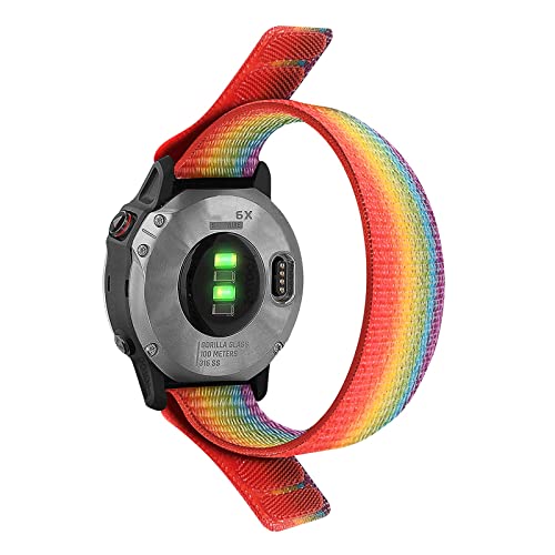 Bracelet montre Garmin Quickfit 22mm 26mm nylon pour Fenix 5 Plus agate