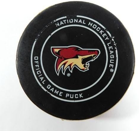2017 Arizona Coyotes vs. Florida Panthers Game Used Puck 12-19-17 AA0021230 - NHL Unsigned Game Used Pucks