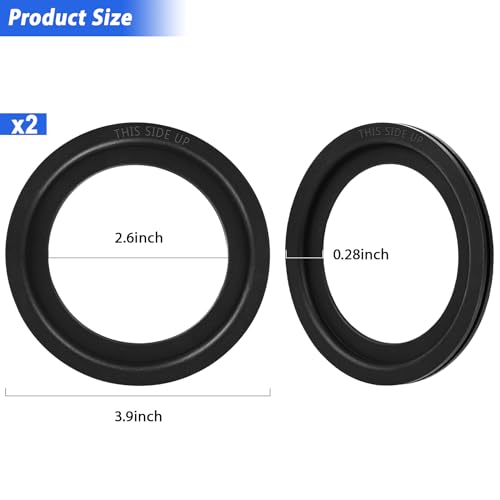 Image of RV Toilet Seal Kit, 385311658 Flush Ball Seal Gasket Replacement for Dometic 300 /310 /320 Toilet - 2 Pack