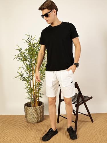 Image of Thomas Scott Men's | Solid | Cargo Shorts | Regular Fit | 100% Cotton | Above Knee | Casual Short
