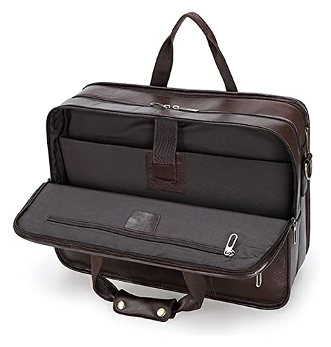 Leather Briefcase for Men 15.6inch Laptop Bag Office Messenger Bag Business Travel Computer Shoulder Handbag3