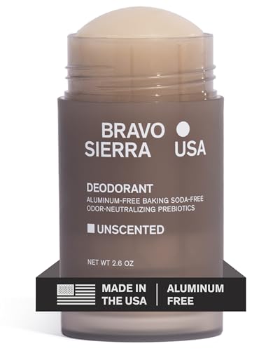 Image of Bravo Sierra Aluminum-Free Mens Deodorant - Antiperspirant for Men, 1-Pack | Natural Ingredients for Long Lasting All-Day Odor & Sweat Protection - Unscented - Vegan & Baking Soda-Free