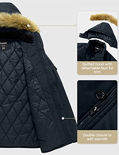 Image of Soularge Men's Big and Tall Winter Warm Heavy Hooded Parka Jacket