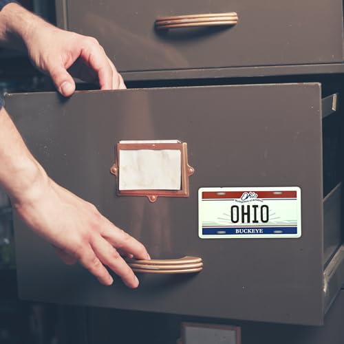 Imán decorativo de placa de Ohio 3.5 pulgadas miniatura 6