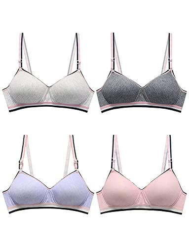 Girls Padded Bras Wireless Bra For Teen Girls Training Bras With Pads Starter Bras For Girls 10-12 Teen Bras With Built In Pads 32 Lightly Padded Bralette #TOP3