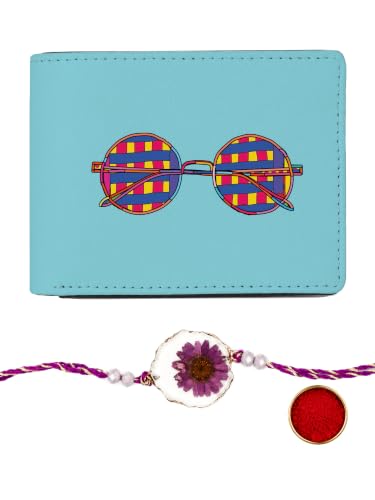 Kalankit Rakhi Gift For Brother, Men’s Wallet | Resin Art Rakhi For Brother With Gift, Bi-Fold Wallet with Card Slots | Gift For Brother On Rakhi, Rakhi Gift Combo For Brother, Rakshabandhan Rakhi Set