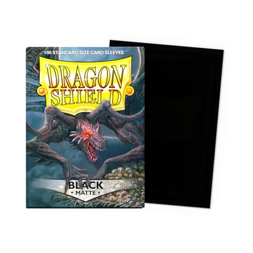 Image of Dragon Shield Matte Black 100 Protective Sleeves