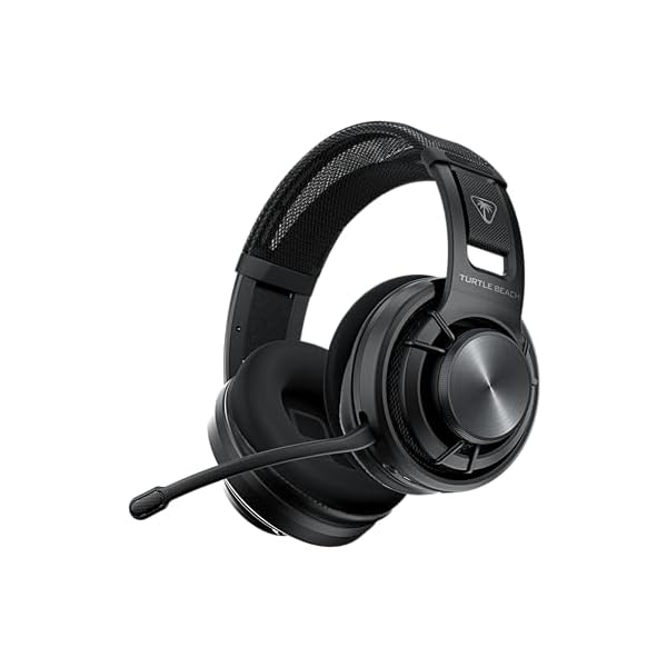 Turtle Beach Atlas Air Wireless Open Back PC Gaming Headset for PC, PS5, PS4, Nintendo Switch, Mobile – 24-bit High-Fidelity Audio, Broadcast Grade Mic, Bluetooth, Floating Memory Foam Earcup – Black