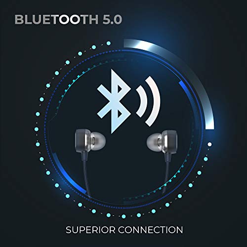 Image of World Of PLAY PLAYGO N23 (2020) Wireless Earphones with 20+ Hrs Battery Life, Dual EBEL Drivers, Bluetooth 5.0 Splashproof Neckband (Galaxy Black)