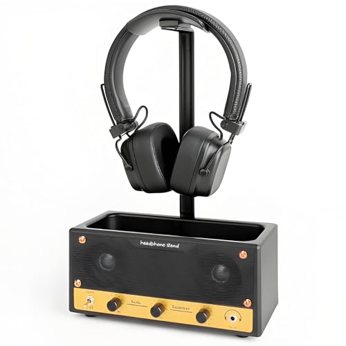 Headset-Ständer für Kopfhörer, Desktop-Halterung Gaming-Headset mit Kabel Organizer,Gebogener Kopfhörerständer,Halterung mit Ablagefach,für AirPods Max, Beats, Bose,...