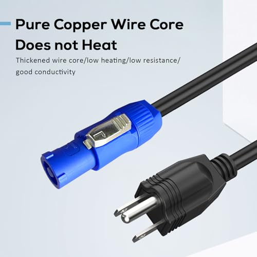 3-Prong NEMA 5-15P to PowerCon AC Power Cable 20A-6FT - Image 5