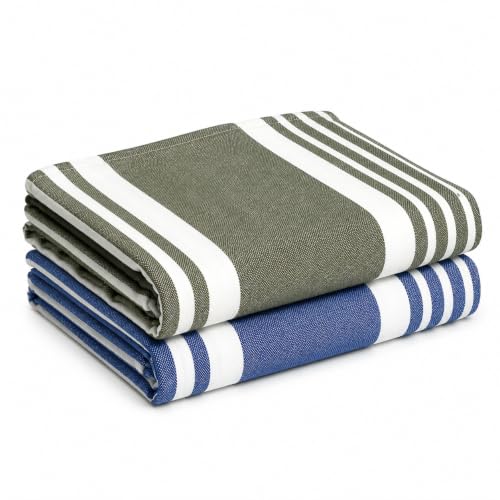 Image of Yaanthiv's Premium Bath Towels, Pack of 5 Cotton Towel Combo (Standard, 5), 300 GSM, 78 CM X 154 CM, Washable and Quick Dry Towels /Washable, Light Weight, Fast Absorbing (2, Blue Green)