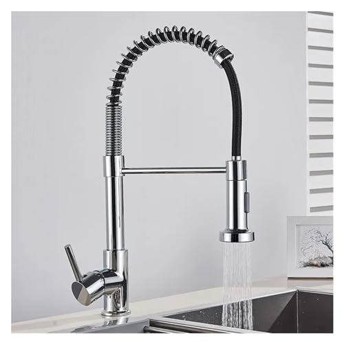 Robinet d'évier de printemps en acier inoxydable au design architectural