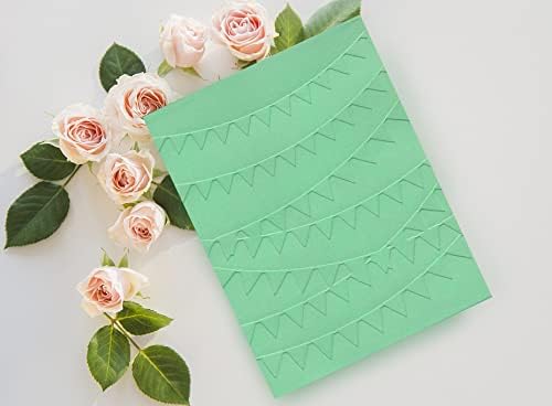 Miniatura 4 de Carpeta de estampado de fondo de bandera para hacer tarjetas, marco geométrico triangular, carpeta de plástico reutilizable para bricolaje, álbumes