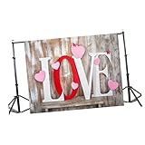 HEMOTON Sfondo Fotografico A Tema Cuore 90x150 Cm Per Sessioni Fotografiche Di Matrimonio Di San Senza Pieghe