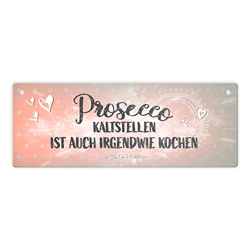 trendaffe - Cartel de metal XL con texto en alemán "Prosecco kalt istellen ist auch irgendwie Koch" Cover