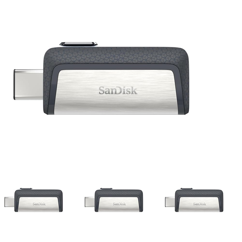SanDisk128GB Ultra Dual Drive USB Type-C - USB-C, USB 3.1 - SDDDC2-128G-G46, Gray (Pack of 4)