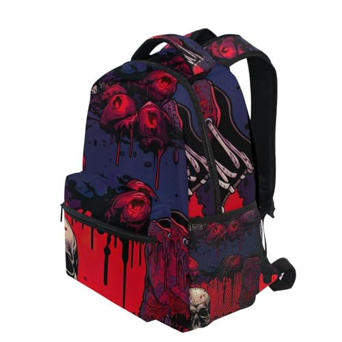 Sac à dos informatique crâne imperméable multipoche de 16 pouces - 3
