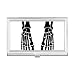 Skeleton Bone Human Foot Black Pattern Business Card Holder Case Pocket Box Wallet